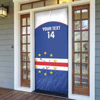 Cape Verde Football Custom Door Cover Come On Tubaroes Azuis Shark - Wonder Print Shop