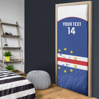 Cape Verde Football Custom Door Cover Come On Tubaroes Azuis Shark - Wonder Print Shop