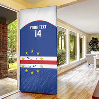 Cape Verde Football Custom Door Cover Come On Tubaroes Azuis Shark - Wonder Print Shop