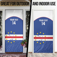 Cape Verde Football Custom Door Cover Come On Tubaroes Azuis Shark - Wonder Print Shop