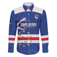 Cape Verde Football Custom Family Matching Long Sleeve Bodycon Dress and Hawaiian Shirt Come On Tubaroes Azuis Shark - Wonder Print Shop