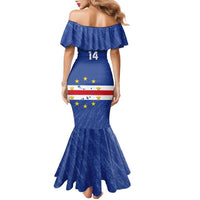 Cape Verde Football Custom Family Matching Mermaid Dress and Hawaiian Shirt Come On Tubaroes Azuis Shark - Wonder Print Shop