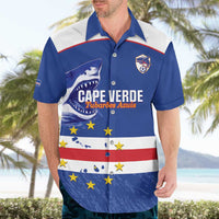 Cape Verde Football Custom Hawaiian Shirt Come On Tubaroes Azuis Shark - Wonder Print Shop