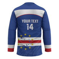 Cape Verde Football Custom Hockey Jersey Come On Tubaroes Azuis Shark - Wonder Print Shop