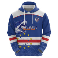 Cape Verde Football Custom Hoodie Come On Tubaroes Azuis Shark - Wonder Print Shop