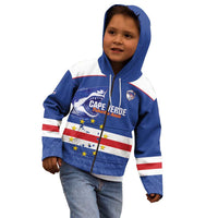 Cape Verde Football Custom Kid Hoodie Come On Tubaroes Azuis Shark - Wonder Print Shop
