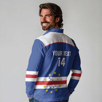 Cape Verde Football Custom Long Sleeve Polo Shirt Come On Tubaroes Azuis Shark - Wonder Print Shop