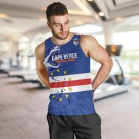 Cape Verde Football Custom Men Tank Top Come On Tubaroes Azuis Shark - Wonder Print Shop