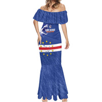Cape Verde Football Custom Mermaid Dress Come On Tubaroes Azuis Shark - Wonder Print Shop