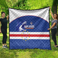 Cape Verde Football Quilt Come On Tubaroes Azuis Shark - Wonder Print Shop