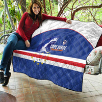 Cape Verde Football Quilt Come On Tubaroes Azuis Shark - Wonder Print Shop