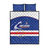 Cape Verde Football Quilt Bed Set Come On Tubaroes Azuis Shark - Wonder Print Shop