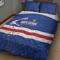 Cape Verde Football Quilt Bed Set Come On Tubaroes Azuis Shark - Wonder Print Shop