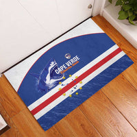 Cape Verde Football Rubber Doormat Come On Tubaroes Azuis Shark - Wonder Print Shop