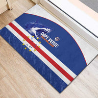 Cape Verde Football Rubber Doormat Come On Tubaroes Azuis Shark - Wonder Print Shop