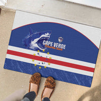 Cape Verde Football Rubber Doormat Come On Tubaroes Azuis Shark - Wonder Print Shop