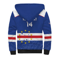 Cape Verde Football Custom Sherpa Hoodie Come On Tubaroes Azuis Shark - Wonder Print Shop