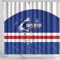 Cape Verde Football Shower Curtain Come On Tubaroes Azuis Shark - Wonder Print Shop