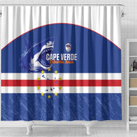 Cape Verde Football Shower Curtain Come On Tubaroes Azuis Shark - Wonder Print Shop