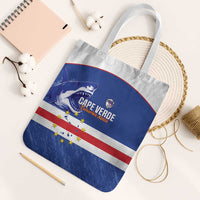 Cape Verde Football Tote Bag Come On Tubaroes Azuis Shark - Wonder Print Shop