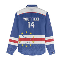 Cape Verde Football Custom Women Casual Shirt Come On Tubaroes Azuis Shark - Wonder Print Shop