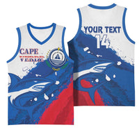 Cape Verde Football Custom Basketball Jersey Tubaroes Azuis Glory World Cup - Wonder Print Shop