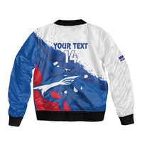 Cape Verde Football Custom Bomber Jacket Tubaroes Azuis Glory World Cup - Wonder Print Shop
