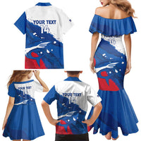 Cape Verde Football Custom Family Matching Mermaid Dress and Hawaiian Shirt Tubaroes Azuis Glory World Cup - Wonder Print Shop