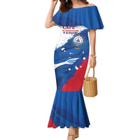 Cape Verde Football Custom Family Matching Mermaid Dress and Hawaiian Shirt Tubaroes Azuis Glory World Cup - Wonder Print Shop