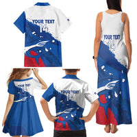 Cape Verde Football Custom Family Matching Tank Maxi Dress and Hawaiian Shirt Tubaroes Azuis Glory World Cup - Wonder Print Shop