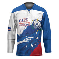 Cape Verde Football Custom Hockey Jersey Tubaroes Azuis Glory World Cup - Wonder Print Shop