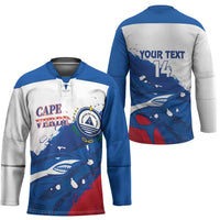 Cape Verde Football Custom Hockey Jersey Tubaroes Azuis Glory World Cup - Wonder Print Shop