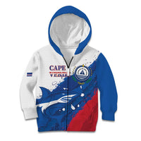 Cape Verde Football Custom Kid Hoodie Tubaroes Azuis Glory World Cup - Wonder Print Shop
