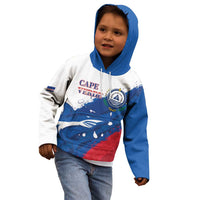 Cape Verde Football Custom Kid Hoodie Tubaroes Azuis Glory World Cup - Wonder Print Shop