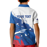 Cape Verde Football Custom Kid Polo Shirt Tubaroes Azuis Glory World Cup - Wonder Print Shop