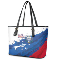 Cape Verde Football Leather Tote Bag Tubaroes Azuis Glory World Cup - Wonder Print Shop
