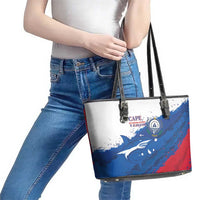 Cape Verde Football Leather Tote Bag Tubaroes Azuis Glory World Cup - Wonder Print Shop