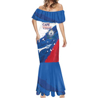 Cape Verde Football Custom Mermaid Dress Tubaroes Azuis Glory World Cup - Wonder Print Shop