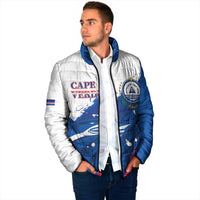 Cape Verde Football Custom Padded Jacket Tubaroes Azuis Glory World Cup - Wonder Print Shop