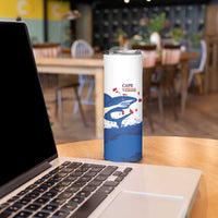 Cape Verde Football Custom Skinny Tumbler Tubaroes Azuis Glory World Cup - Wonder Print Shop