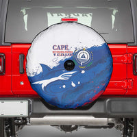 Cape Verde Football Spare Tire Cover Tubaroes Azuis Glory World Cup - Wonder Print Shop