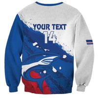 Cape Verde Football Custom Sweatshirt Tubaroes Azuis Glory World Cup - Wonder Print Shop