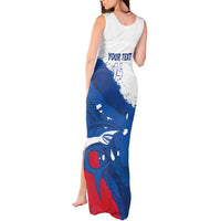 Cape Verde Football Custom Tank Maxi Dress Tubaroes Azuis Glory World Cup - Wonder Print Shop