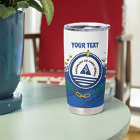 Cape Verde Football Custom Tumbler Cup Tubaroes Azuis Glory World Cup - Wonder Print Shop