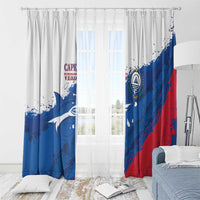 Cape Verde Football Window Curtain Tubaroes Azuis Glory World Cup - Wonder Print Shop