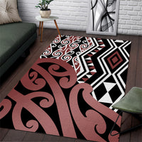New Zealand Area Rug Aotearoa Kowhaiwhai Mix Taniko Art - Wonder Print Shop