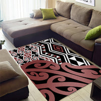 New Zealand Area Rug Aotearoa Kowhaiwhai Mix Taniko Art - Wonder Print Shop