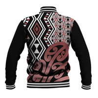 New Zealand Baseball Jacket Aotearoa Kowhaiwhai Mix Taniko Art - Wonder Print Shop