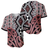 New Zealand Baseball Jersey Aotearoa Kowhaiwhai Mix Taniko Art - Wonder Print Shop