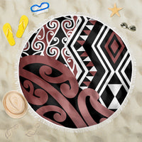 New Zealand Beach Blanket Aotearoa Kowhaiwhai Mix Taniko Art - Wonder Print Shop